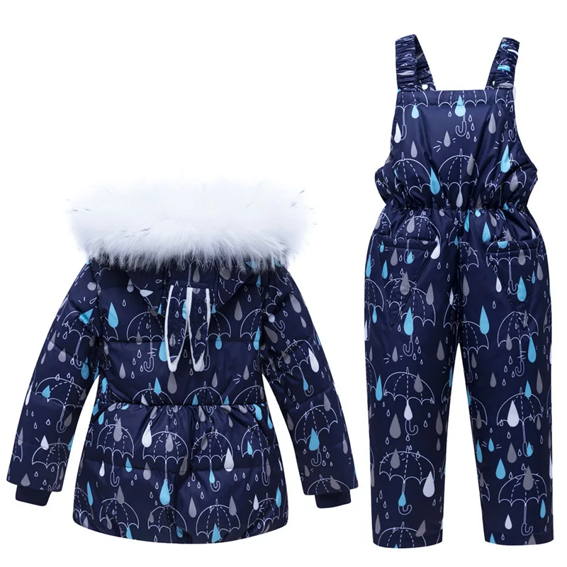 Children Winter Snowsuit Set Down Jackets Suit Boy Girl 1-4 Years Baby Winter Clothes Twinset New Snow Suit Newborn