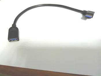 

1000pcs USB 3.0 Male TO Female Left Angle Connector Extension Cable 16cm