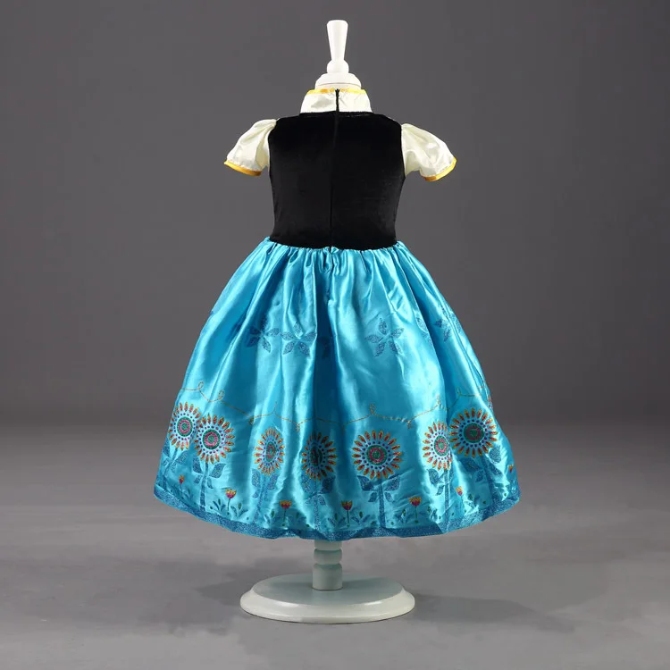 Эльза платье для девочек пользовательские ботинки для маскарадного костюма одежда для малышей Анна фантазия vestidos от 3 до 7 лет одежда принцессы детская одежда