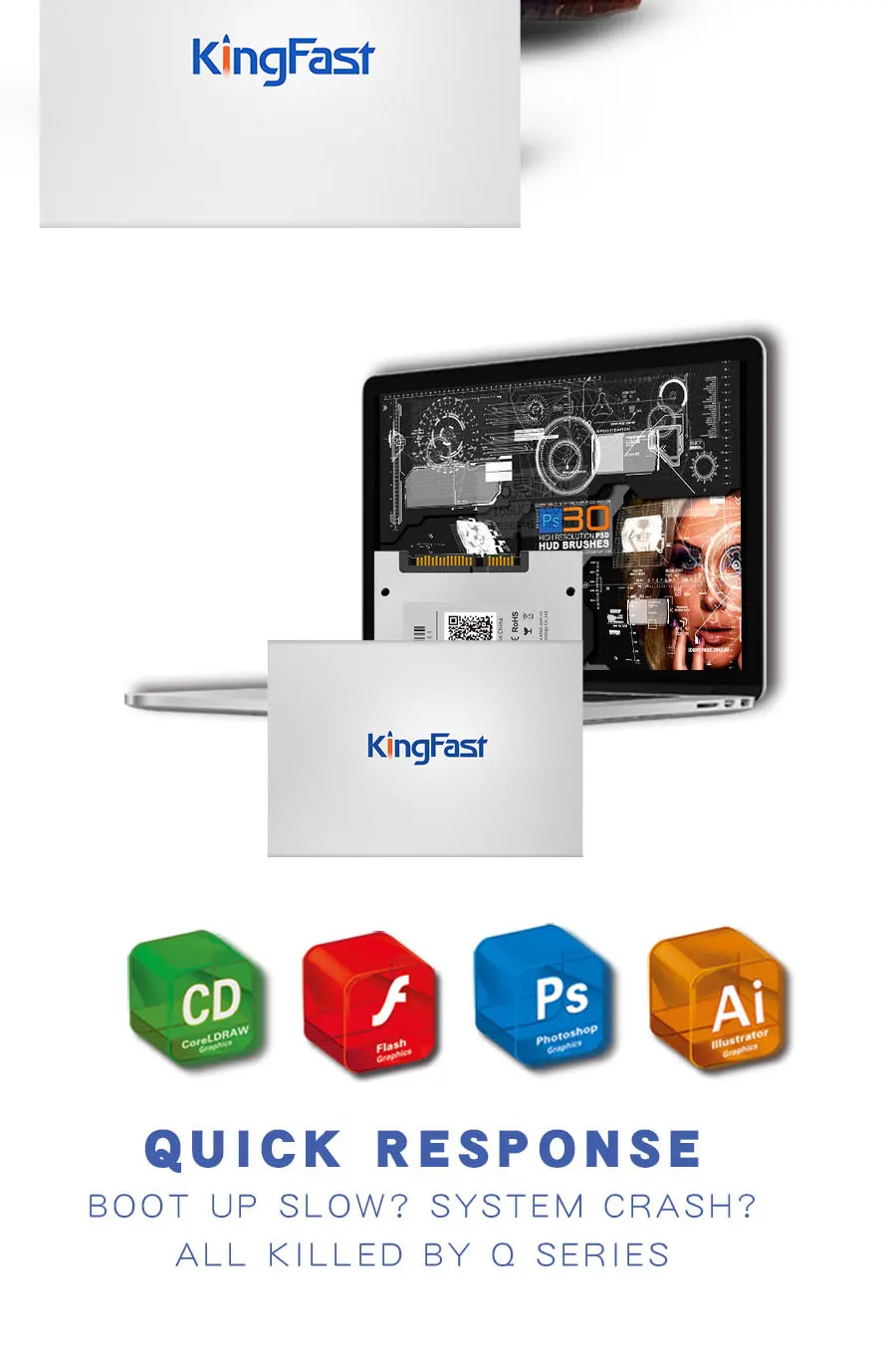 F6 Kingfast 2,5 "внутренний 32 GB 60 GB 128 GB SSD 7 мм Металл для ноутбука ноутбук рабочего SATAIII 6gbps HDD твердотельный жесткий диск