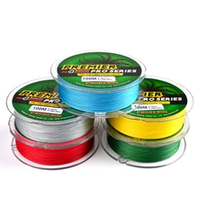 4 оплетка 100 м сильная Конская Рыбная леска желтый/синий/красный/серый/зеленый 5 цветов PE плетеная линия