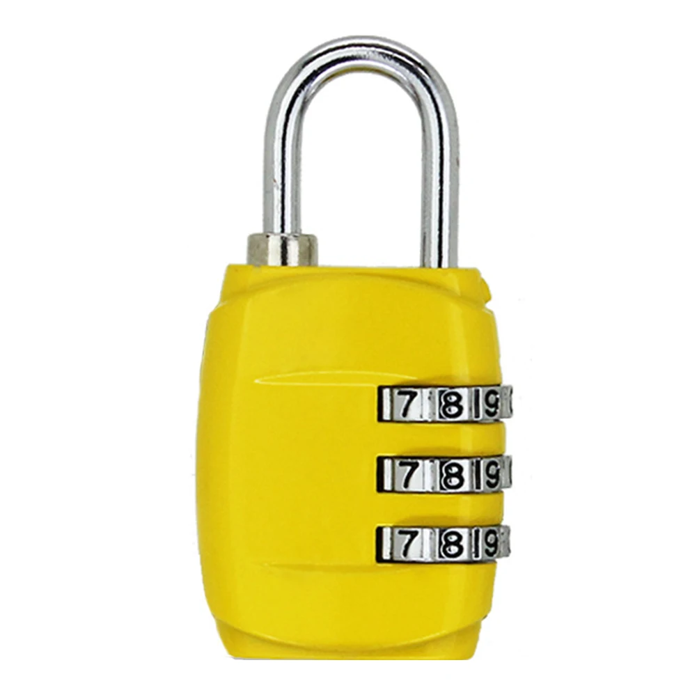 

Travel Multifunctional Code Lock Backpack 3 Digital Mini Protector Portable Password Padlock Irregular Oval Zinc Alloy Outdoor