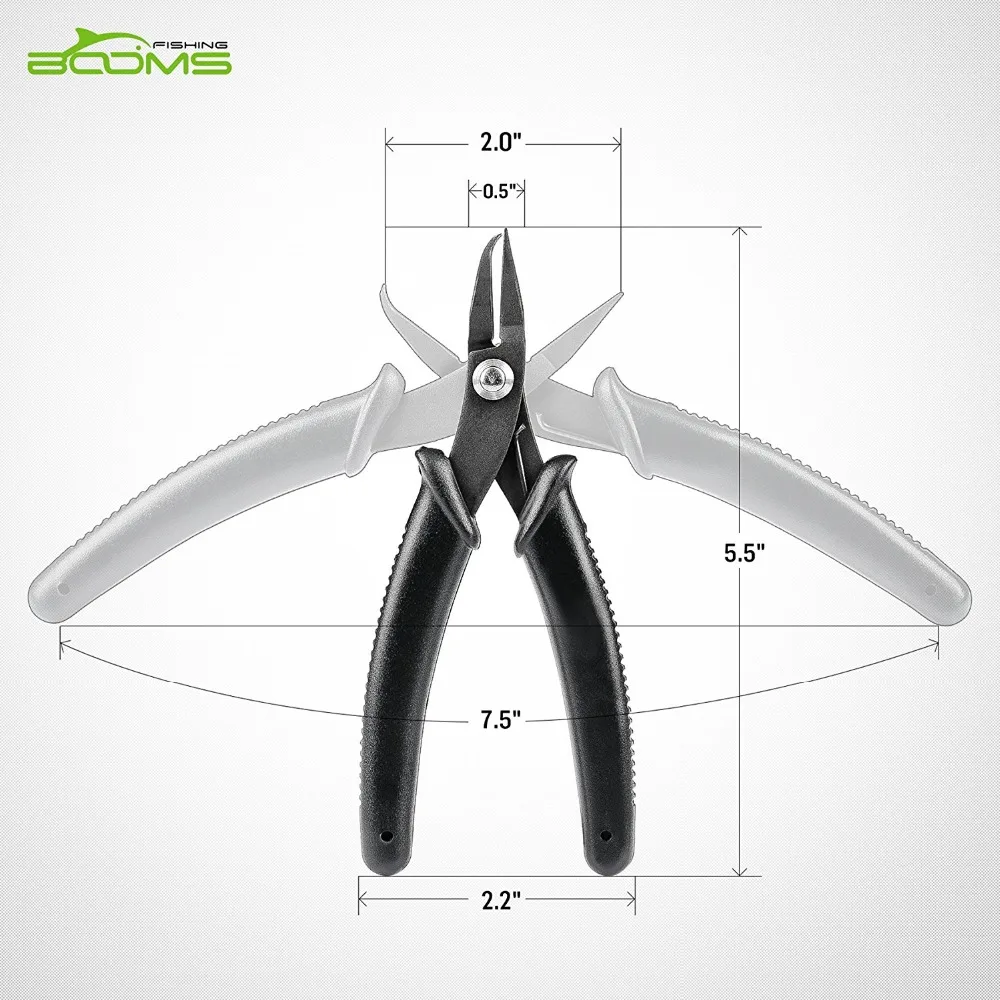 Booms Fishing SR1 Portable Mini Split Ring Pliers High Carbon Steel Fishing Tools Tackle Box Accessories Black Booms Fishing SR1 Portable Mini Split Ring Pliers High Carbon Steel Fishing Tools Tackle Box Accessories Black