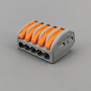 

10pcs PCT-215 5 Pin Universal compact wire wiring connector conductor terminal block with lever