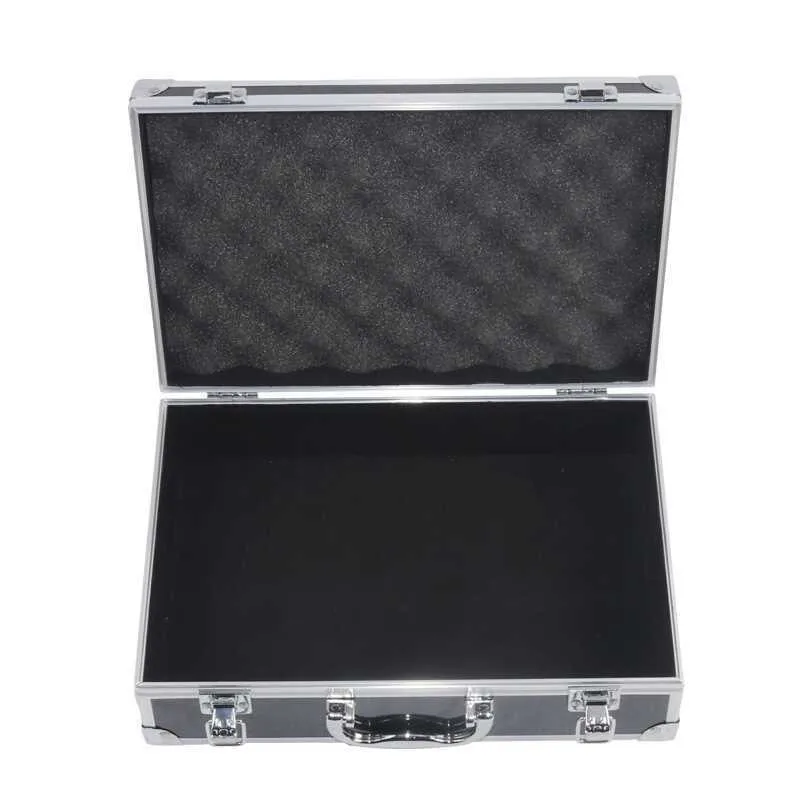 Портативный алюминиевый ящик для инструментов чехол для хранения с губчатой подкладкой ручной ударопрочный ящик для инструментов 310x220x95 мм