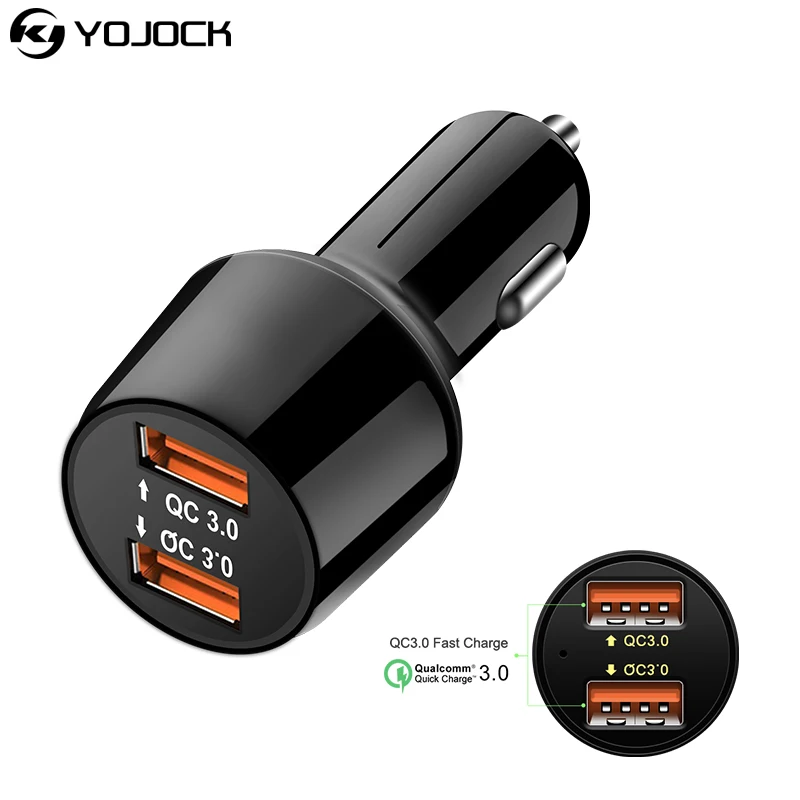 Dual USB Автомобильное Зарядное устройство Quick Charge 3 0 36 Вт быстро Авто Стены для Xiaomi Mi6