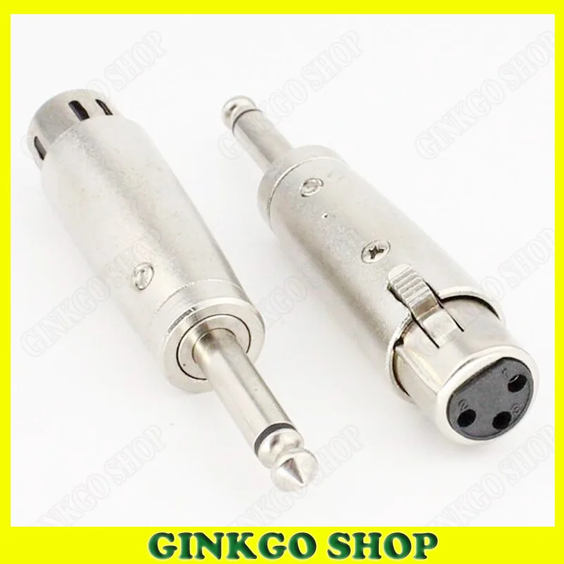 

K3P 3 Pin XLR Female Connectors Turn To J Monaural Male 6.5mm Spacing XLR Audio Adapter XLR Male To Female