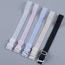 1,8 см Широкий Для женщин Нескользящие бюстгальтер ремни эластичные силиконовый прозрачный бюстгальтер ремешок спинки Невидимый бюстгальтер ремни крюк расширители аксессуары