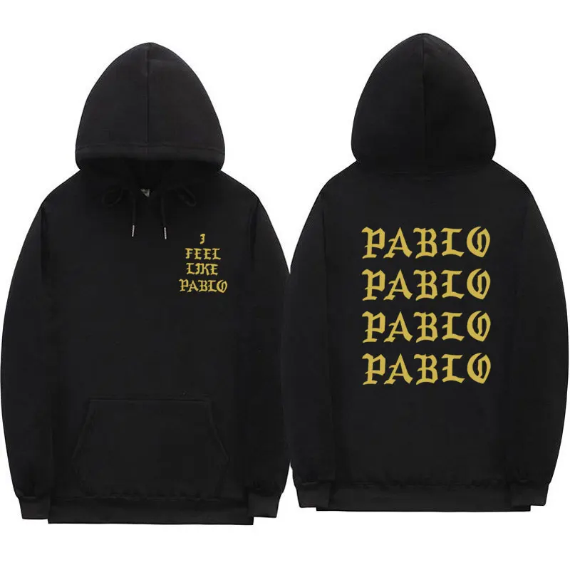 Толстовки для женщин I Feel Like Pablo hoody Дамский пуловер Kanye West толстовка с капюшоном уличная Женская толстовка Пабло розовая толстовка - Цвет: Black XMS108
