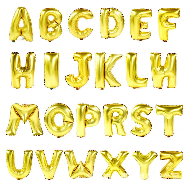 

40 inch gold giant letter foil balloons wedding decoration inflatable helium happy birthday letters balloon event party supplies