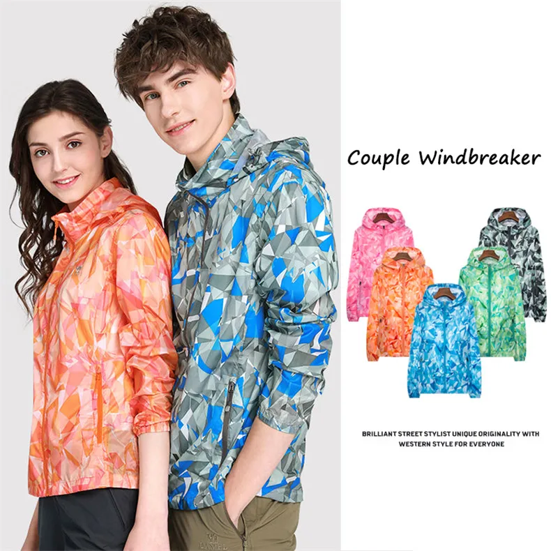 Couple Windbreaker Jackets Women Men Spring Summer Unisex Coats Women Plus Size Casual Sunscreen Clothing Ultrathin Rainproof 02
