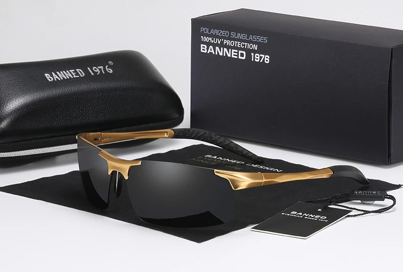Алюминиево-магниевые весенние петли для женщин и мужчин, крутые поляризованные солнцезащитные очки с защитой от уф400 лучей, солнцезащитные очки с оригинальной коробкой