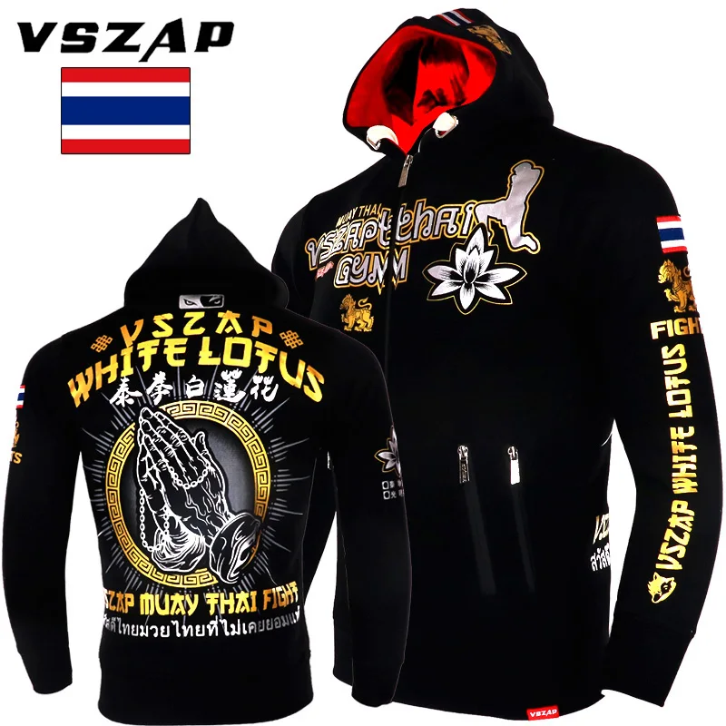 

VSZAP MMA Rock Hoodies Warm winter jacket long sleeve hooded Sweatshirt kick