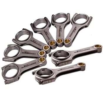 

Connecting Rods 143mm For BMW M60 M60B40 4.0L M62 4.4L Racing Conrods Con Rod Bronzed bushing floating pin 8pcs Connect Rods