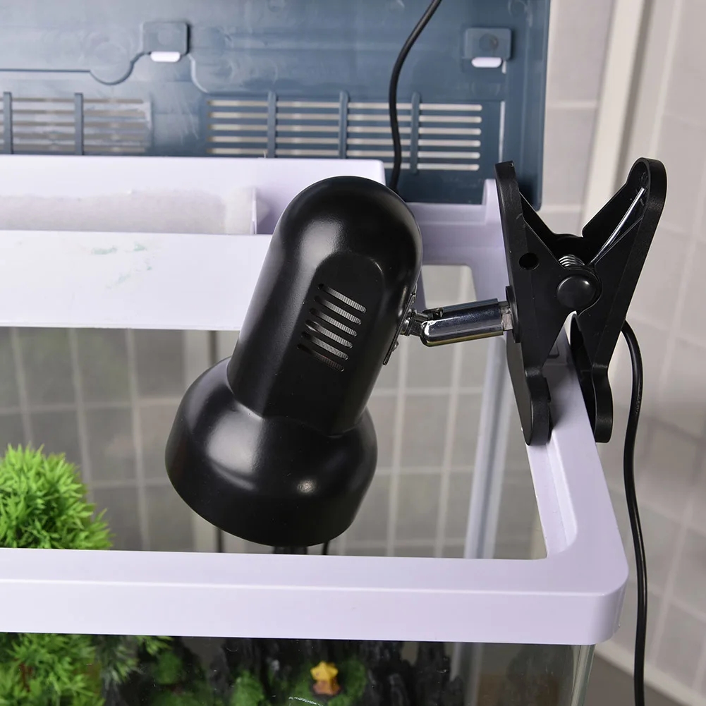 

Pet Reptile Box E27 Clip On Lamp Light UVA / UVB Fish Tank Downlight With Clamp & Switch Without Light Bulb E27 Big Screw Mouth