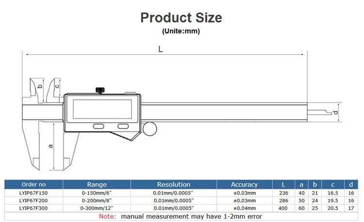 0-300 мм IP67 Bluetooth электронный цифровой штангенциркуль из нержавеющей стали 12 дюймов lcd водонепроницаемый точный штангенциркуль микрометр