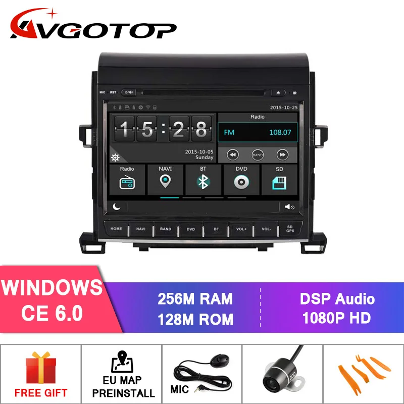 Discount AVGOTOP Android 9 WINCE Bluetooth GPS Car Radio DVD Player For TOYOTA ALPHARD 2G 16G MP3 MP4 Vehicle Multimedia 1