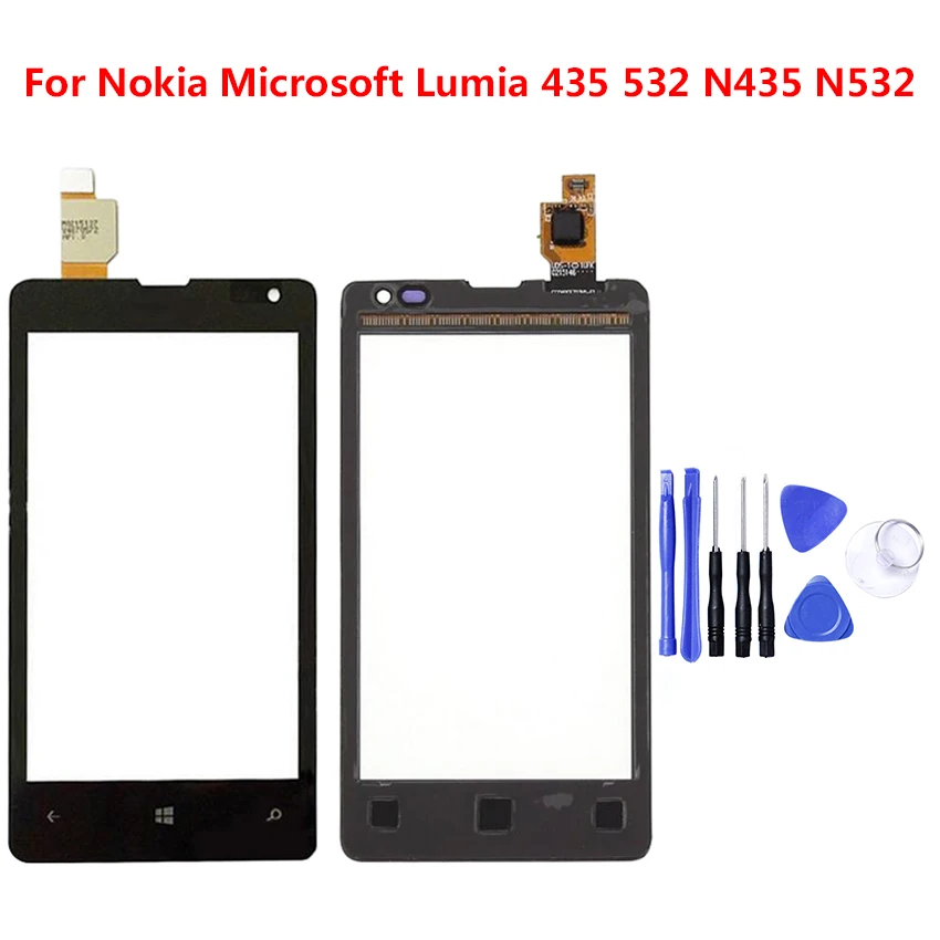 Для Nokia microsoft Lumia 435 532 N435 N532 сенсорный экран сенсор ЖК-дисплей дигитайзер стекло Сенсорная панель Замена