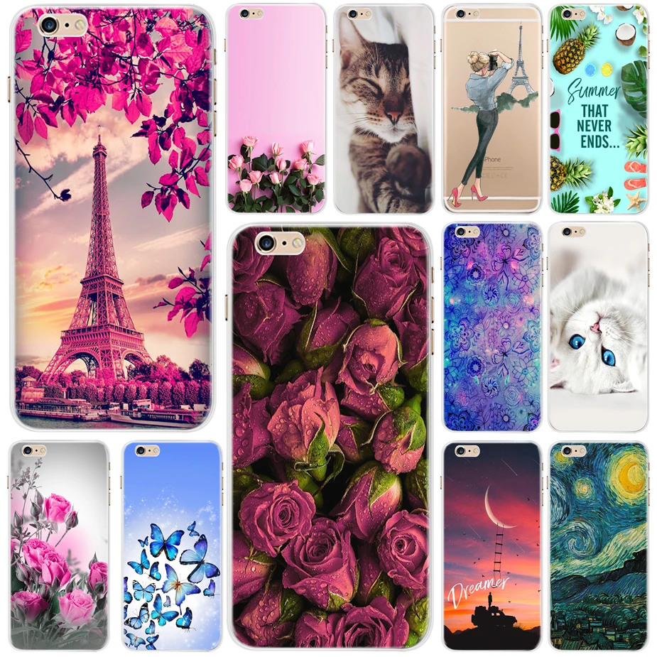 Новейший милый чехол с рисунком для iPhone 6s 6 накладка 6S мягкий силиконовый из ТПУ