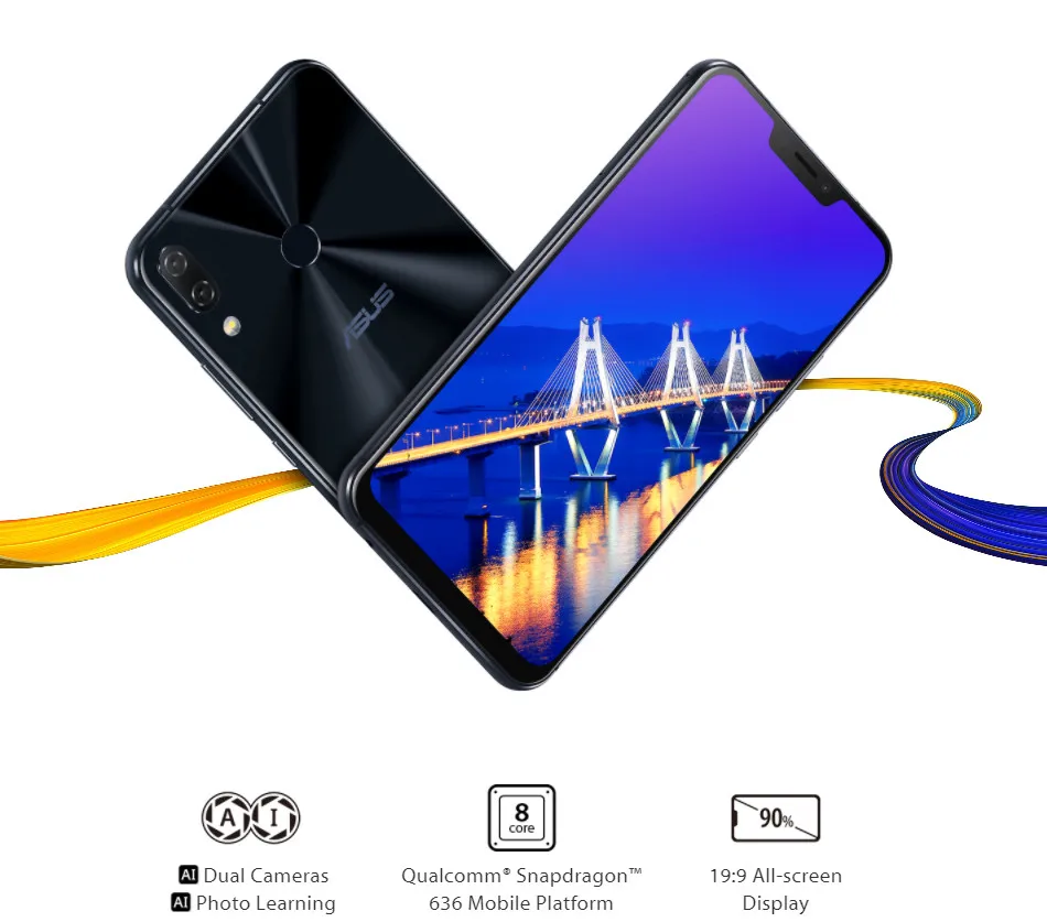 Смартфон ASUS Zenfone 5 ZE620KL 6," 19:9 FHD+ 4 Гб+ 64 Гб Qualcomm Snapdragon 636 3300 мАч аккумулятор Android мобильный телефон