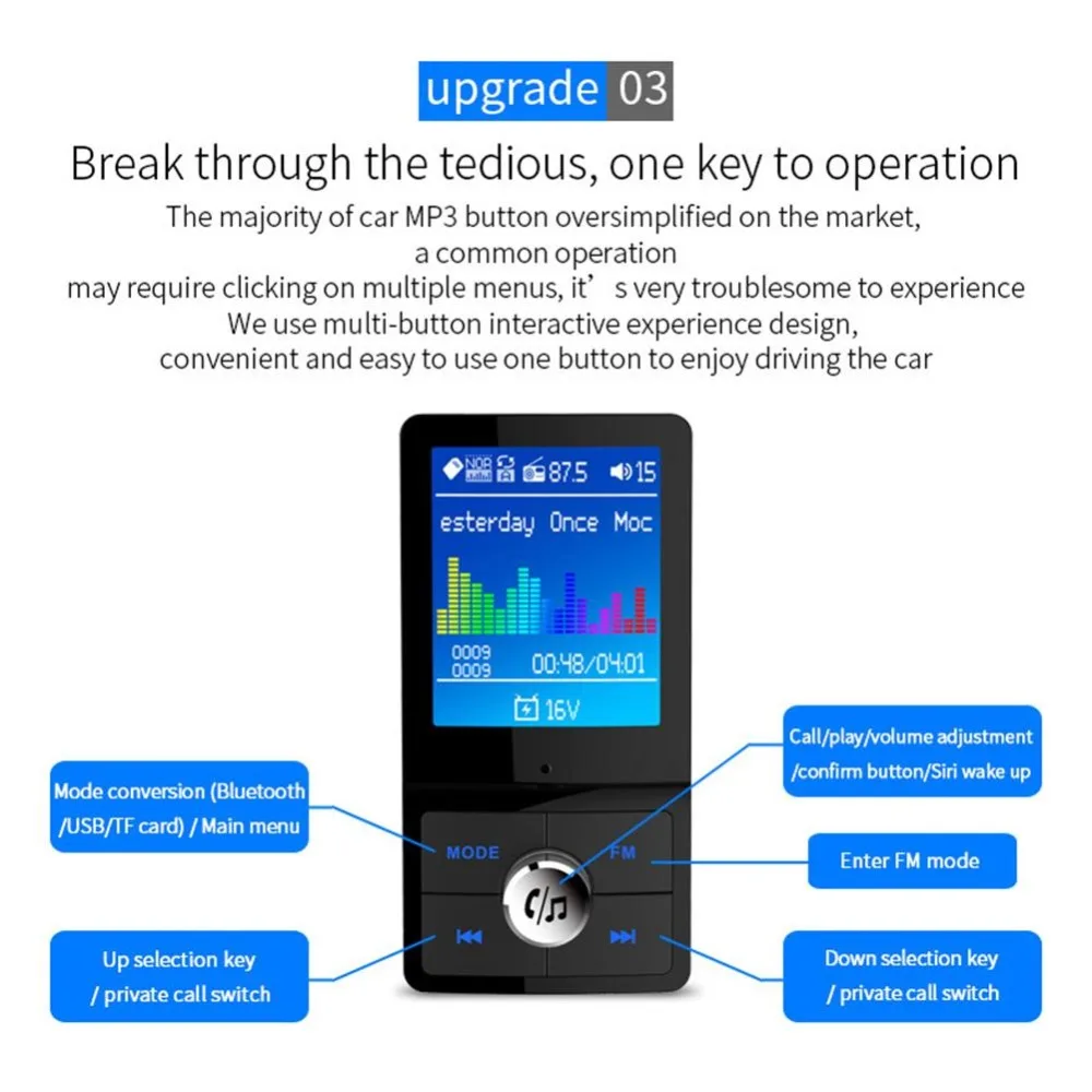 45 Bluetooth Car Usb Charger Fm Transmitter Wireless Radio Adapter Mp3 Player Portable Audio Transmitters Consumer Electronics