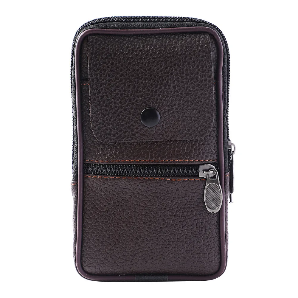 Винтажная Мужская однотонная кожаная сумка-мессенджер сумка для монет сумка для телефона Высокое качество Прочный кошелек YL1