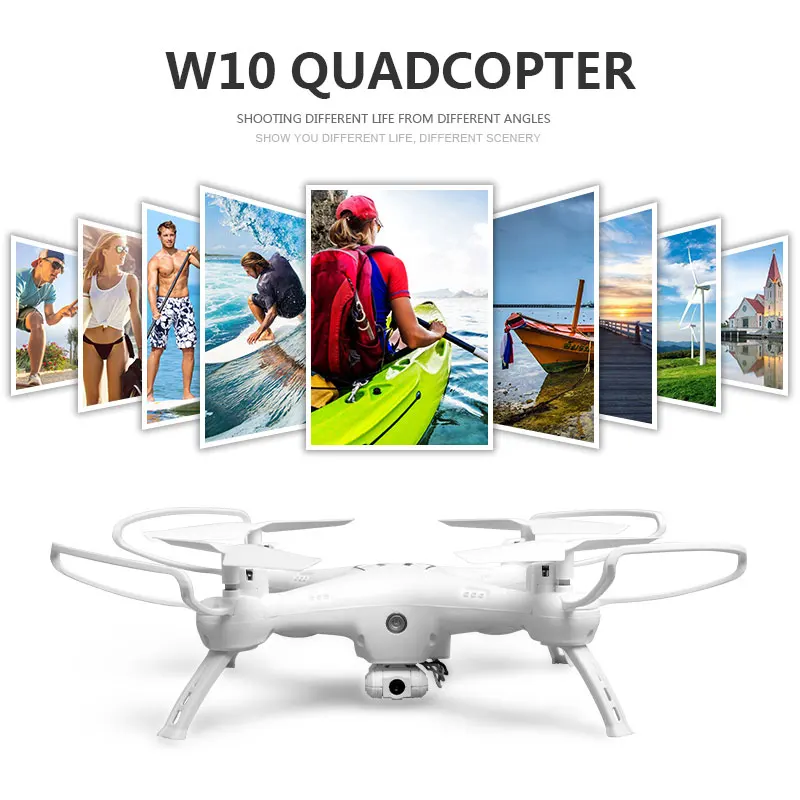 Мини W10 4CH 6-Axis 480 P WI-FI стабильный Gimbal 4CH 6-Axis 480 P дрона с дистанционным управлением для детей Прямая вертолет