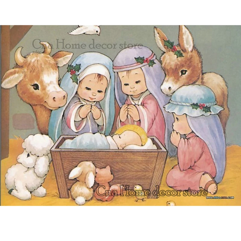 Cartoon cow kids 5D diy Needlework embroidery pattern full resin diamond mosaic painting 3d cross stitch kit RA2021 | Дом и сад