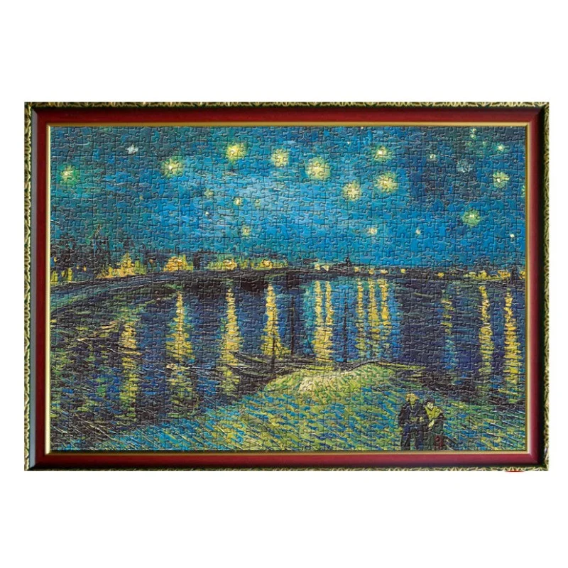 

Hot Sale 3D Puzzle 2000 Pcs Old Master Oil Painting The Rhone Starry Night Paper Puzzle