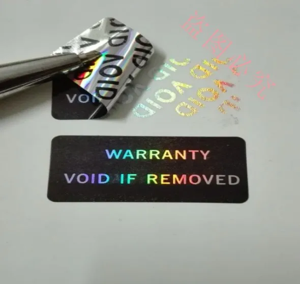 electronic WARRANTY VOID IF REMOVED hologram disposable label Sticker