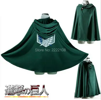 

Hot Cosplay Scouting Legion Costume Attack On Titan Cape Shingeki No Kyojin Levi /Eren Ackerman Armin Levi Cosplay Cloak Cosplay