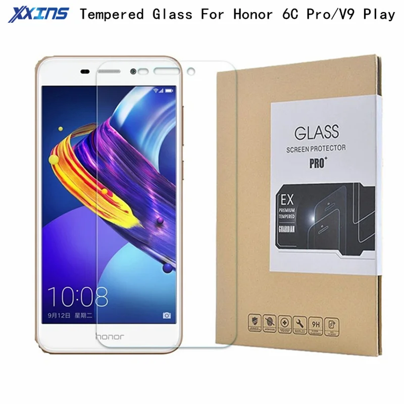 Розничная упаковка закаленное стекло для huawei Honor 6C Pro Защита экрана смартфона V9 Play