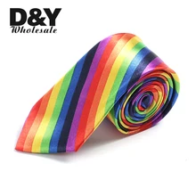 Искусственный шелк полиэстер тканые радужные цвета галстуки Мода 5 см/2 дюйма Широкий Классический мужской печати галстук бабочки на подарок для мужчин друг