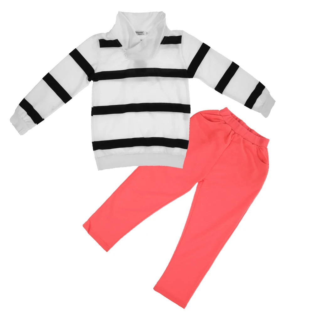 

Newborn Kids Clothes Spring Autumn Baby Girl Boy Long sleeve T-shirt Tops with + Pants Set Cartoon Cotton Children's Sets