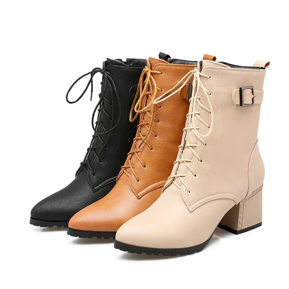 Female fashion joker winter high with thick with size size 32-49 barrel knight boots in 181115
