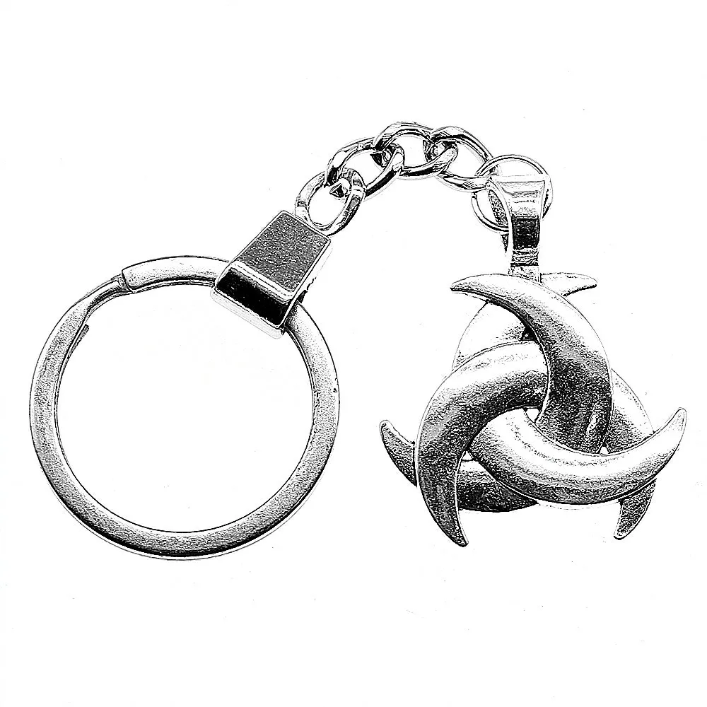 

Keyring 36x30mm Triquetra Sign Antique Silver Color Men Jewelry Car Key Chain Ring Holder Souvenir For Gift