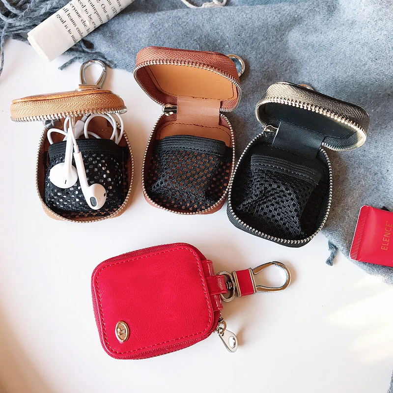 Чехол для наушников из искусственной кожи сумка Airpods 1 2 Earpods Sennheiser амбушюры