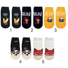 Харадзюку, женские студенческие милые короткие Носки с рисунком лисы и леопарда, 3D аниме, животные, буквы, хип-хоп, повседневные хлопковые чулки