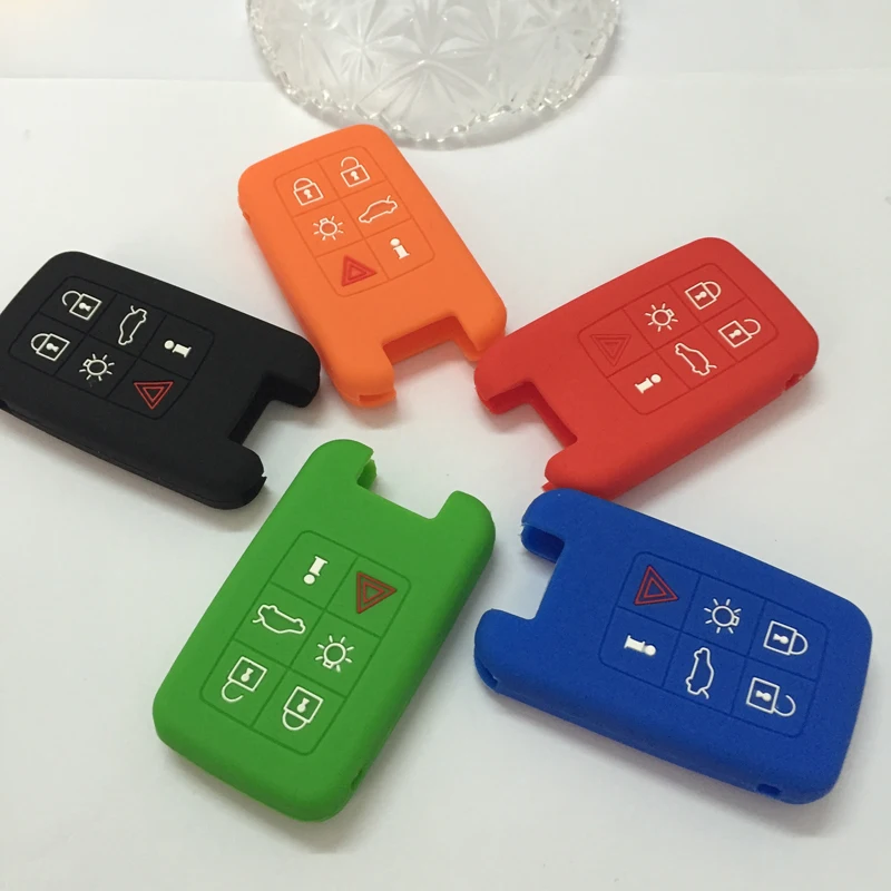 car key silicone set cover case shell for volvo smart remote protector car 6 BUTTONS for