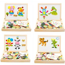 Горячее животное для рисования и письма доска магнитная головоломка двойной мольберт игрушка этюдник детская развивающая игрушка SEP 01