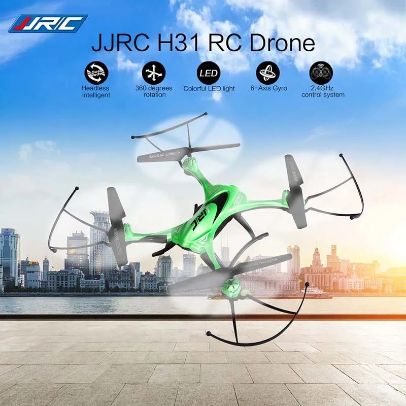 

2019 New JJRC H31 2.4GHz 4CH Waterproof RC Quadcopter Drone Headless Mode / One Key Return Feature Helicopter LCD Display Drones