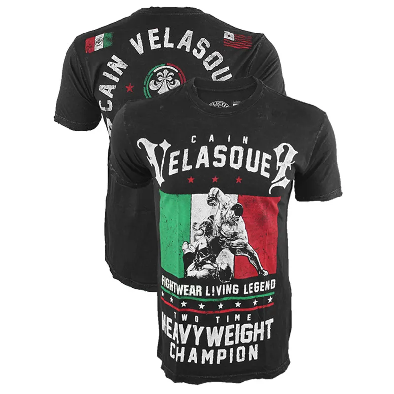 VSZAP Cain Velasquez Fightwear живая легенда фитнес-футболка Мужская дышащая MMA Fighting Workout UFC Fight Muay Thai Sanda Tops - Цвет: 2