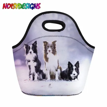 

Border CollieTravel Insulated Lunch Bags Food Case Women Dog Pattern Trendy School Cooler Warm Large Box for Kids Girls Pochette