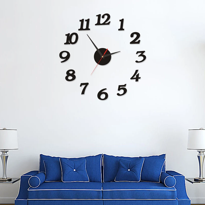 

Hot Sell New Fashion 3d Big Size Wall Clock Mirror Sticker Diy Wall Clocks Home Decoration Wall Clock Meetting Room Wall Clock