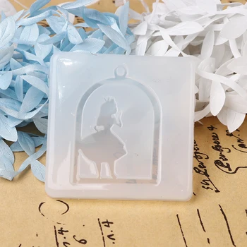 

Silicone Resin Mold For Jewelry Making Birdcage White Girl 58mm(2 2/8") x 58mm(2 2/8"), 1 Piece