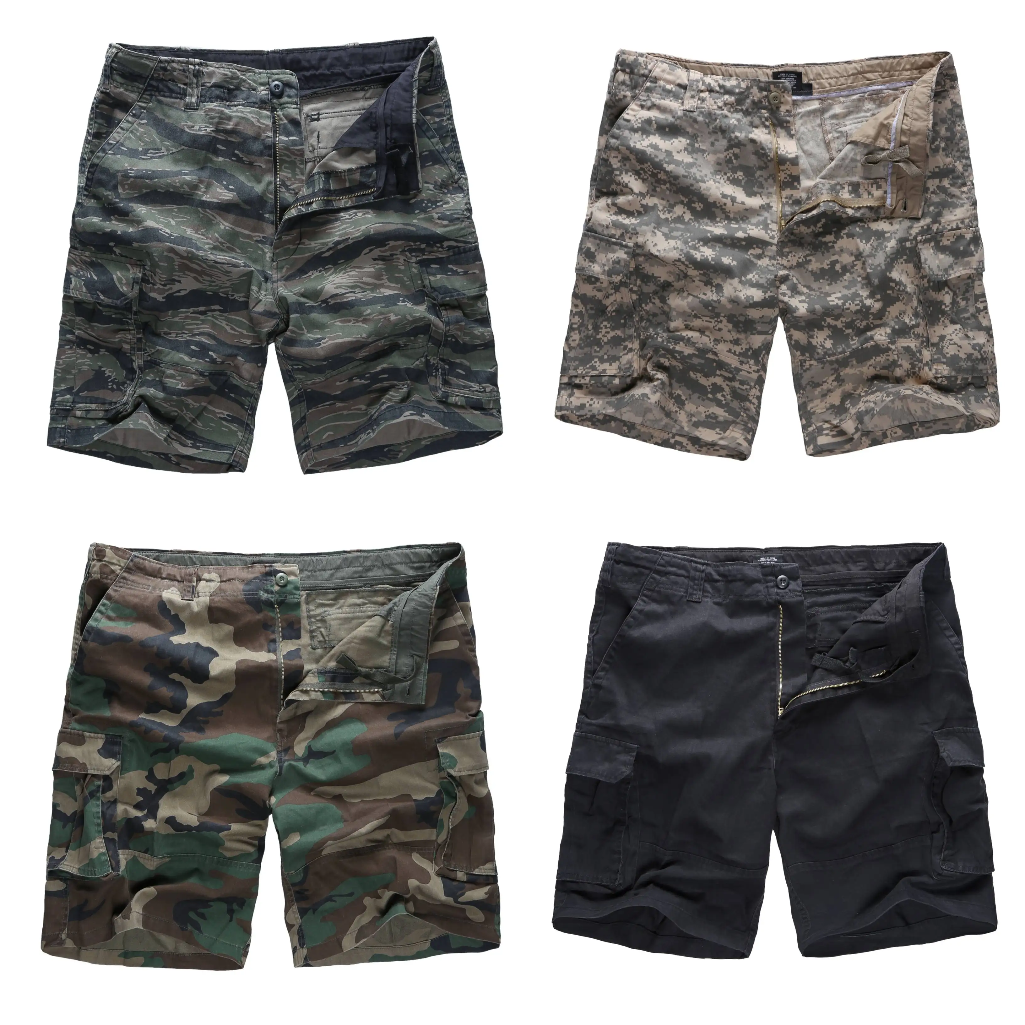 Mens Army Military Combat Camo Shorts Casual Cargo Shorts Camping Work Fishing