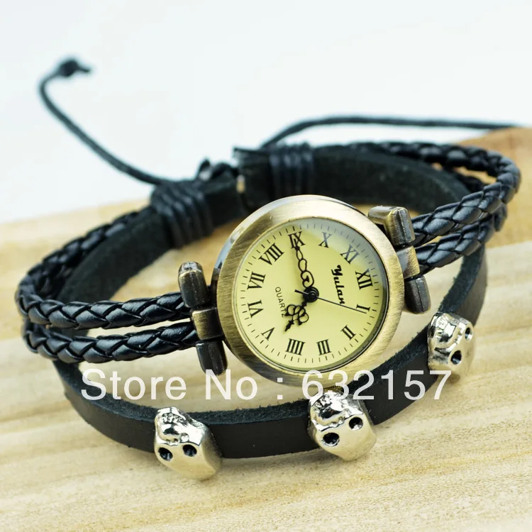 Factory direct retro stretch bracelet watch wholesale watches personalized skull punk belt | Инструменты