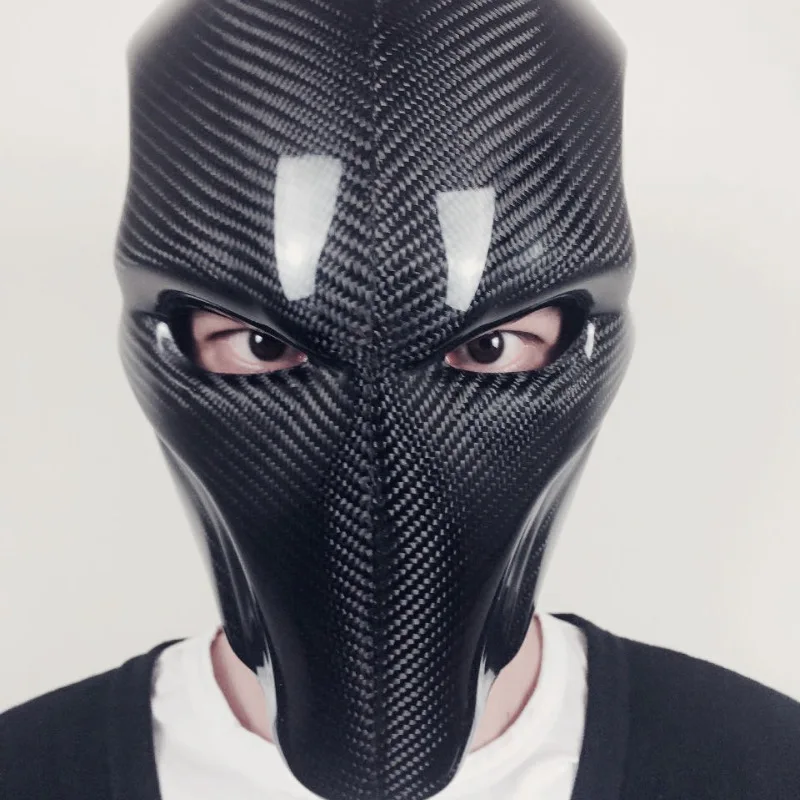 Дезстроук СТРЕЛКА углерода Волокно маска DIY ручной черный взрослых полный Уход за кожей лица маска