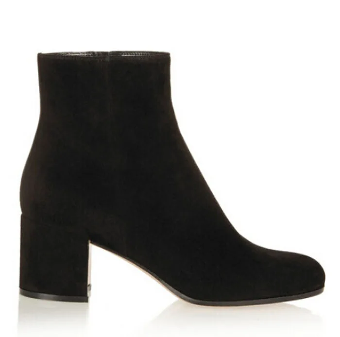 HOT!2015 New Fashion Big Brand Celebs Style 6CM High Square Heel Winter Warm Short Martin Boots Shoes for women shoes Size34-42 | Обувь