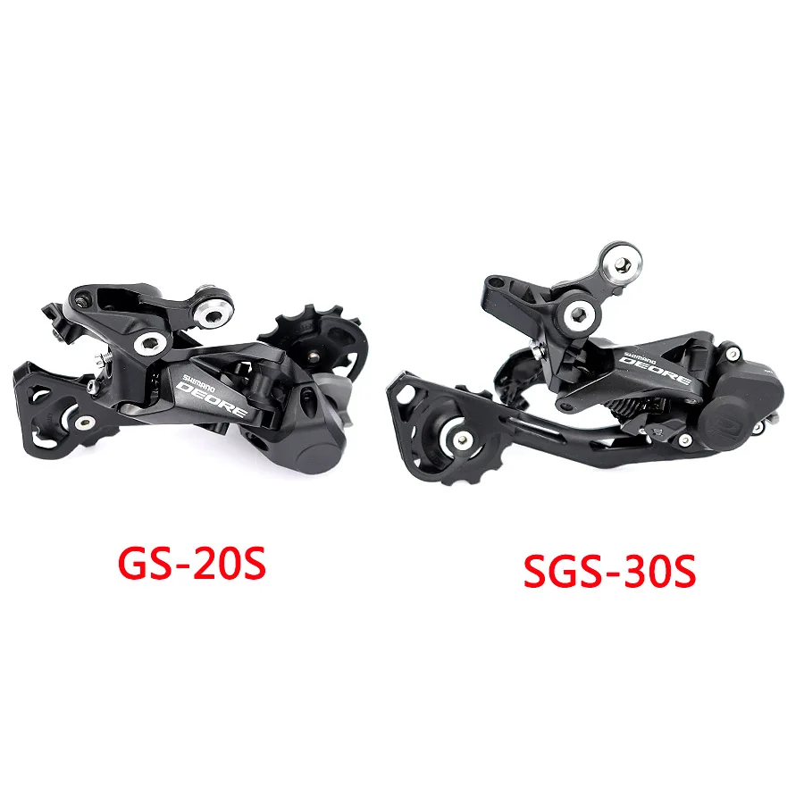 Koop Shimano DEORE RD M6000 Shadow Achterderailleurs Mountainbike M6000 SGS GS MTB Derailleurs 10 Speed 20 30 Speed fiets Onderdelen